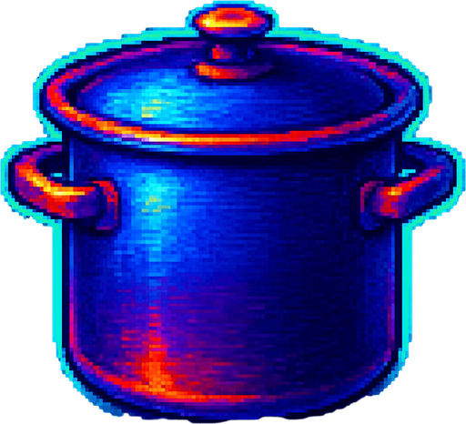 A large soup pot.