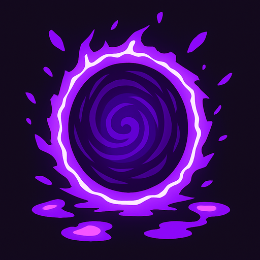 Purple Portal.
In-Game asset.  2d.  High contrast.  No shadows