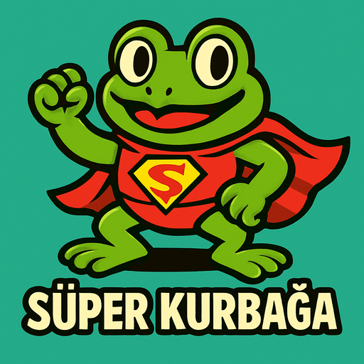 Süper Kurbağa.
In-Game asset.  2d.  High contrast.  No shadows