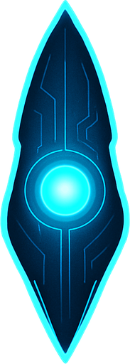 topdown view, sleek digital projectile, bright neon core, streamlined shape, subtle circuit-like lines, glowing edge, minimal futuristic design, fits motherboard environment.
In-Game asset.  2d.  High contrast.  No shadows