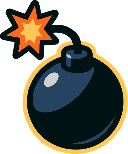 Bomb.
In-Game asset.  High contrast.  No shadows. 2d