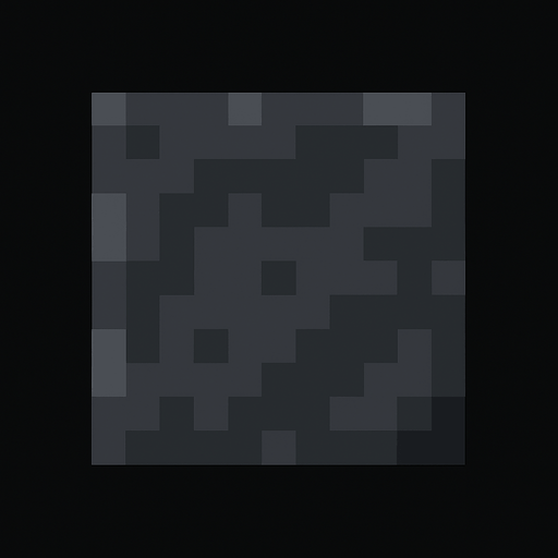 dark gray square 16*16 pixels pixel art..
In-Game asset.  2d.  High contrast.  No shadows