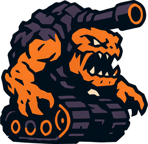 Tank enemy big creature.
In-Game asset.  2d.  High contrast.  No shadows