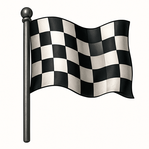 Bitiş bayrağı, yazısız, 3d, gerçekçi.
In-Game asset.  2d.  High contrast.  No shadows