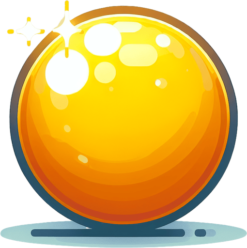 yellow ball.
Single Game Texture.  In-Game asset.  2d.  Blank background.  High contrast.  No shadows