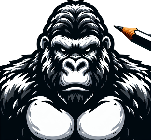 tagged Gorilla.
Single Game Texture.  In-Game asset.  2d.  Blank background.  High contrast.  No shadows