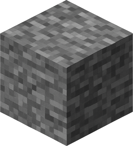 minecraft taş blok.
In-Game asset.  High contrast.  No shadows