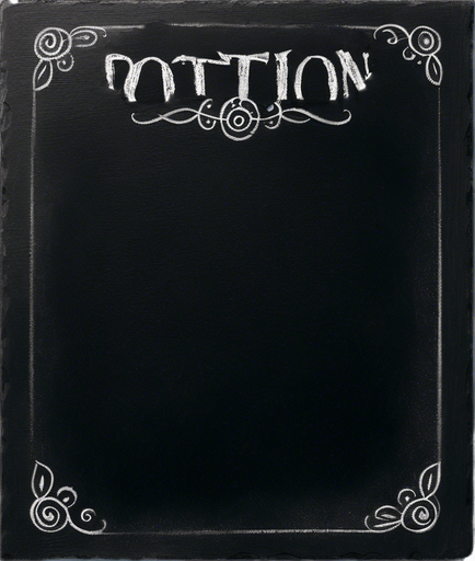 Word "POTION" in chalk