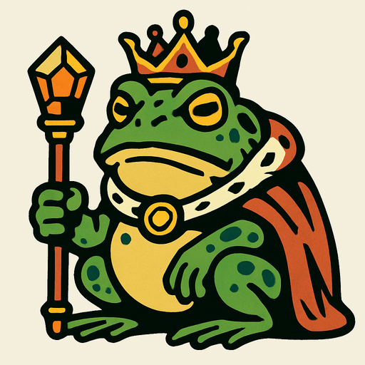 Kurbağa Lordu / Efsanevi Kurbağa.
In-Game asset.  2d.  High contrast.  No shadows