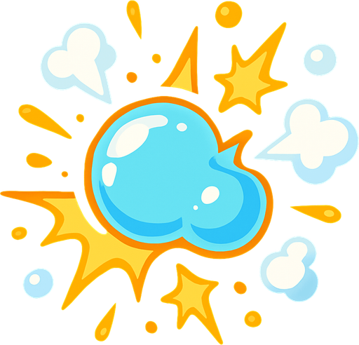Bubble explode FX.
In-Game asset.  2d.  High contrast.  No shadows