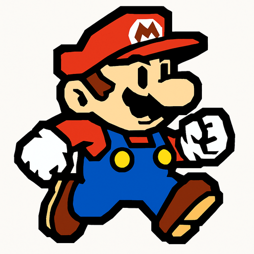 hey mario.
In-Game asset.  2d.  High contrast.  No shadows