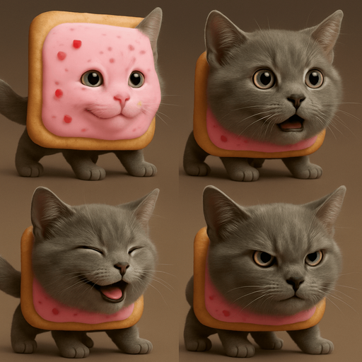 Sprite sheet with different face expressions : smile, surprise, fear, laught, angry...