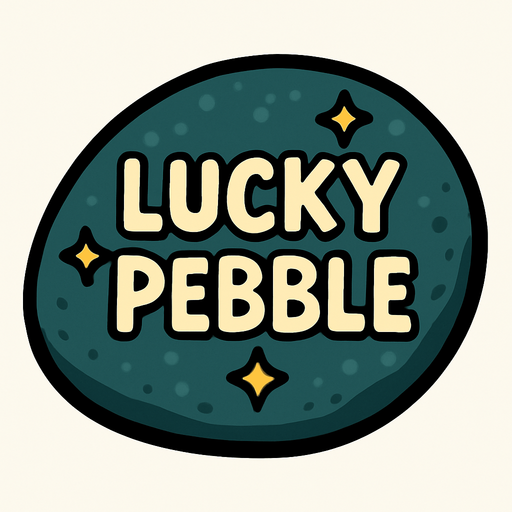 lucky pebble.
In-Game asset.  2d.  High contrast.  No shadows