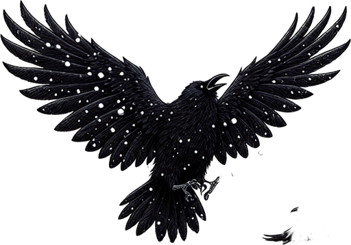 a pergament with a raven hit by a snowball on the top. At the bottom is the text: "Ravens may be naughty to deserve a snowball, but you should know, Ravens never forget!"