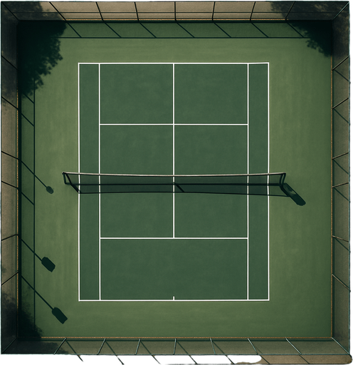 Photorealistic tenniscourt from drone view