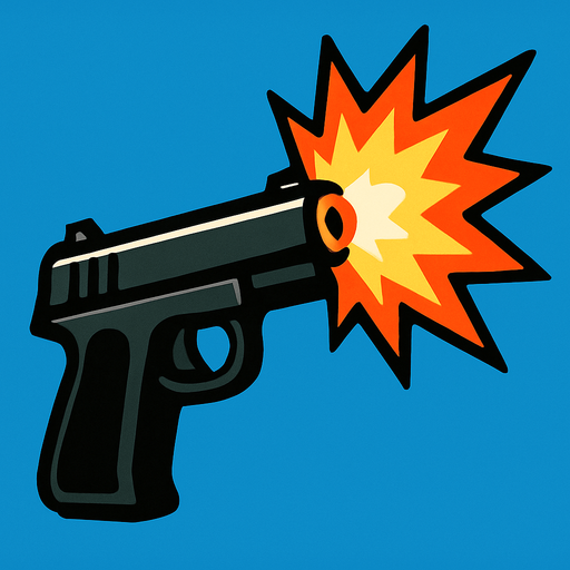 Gunfire.
In-Game asset.  2d.  High contrast.  No shadows