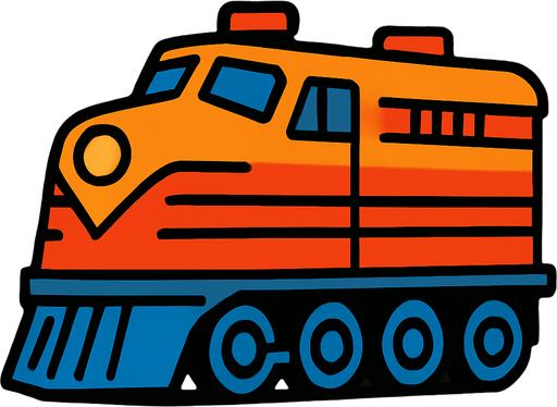 Train.
In-Game asset.  2d.  High contrast.  No shadows