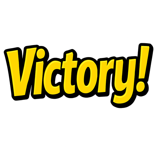 Change the font to say ‘Victory!’
