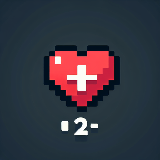 +2 yazan bir kalp.
Single Game Texture. In-Game asset. 2d. Blank background. High contrast. No shadows.
