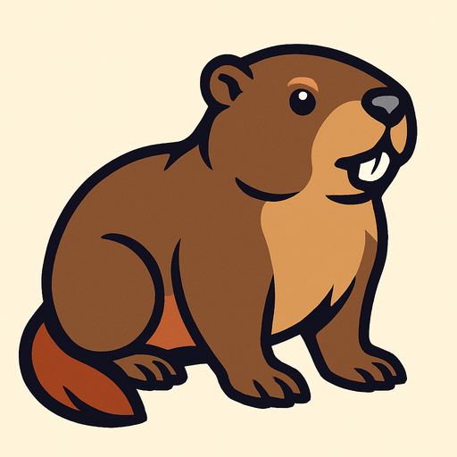 Marmot.
In-Game asset.  2d.  High contrast.  No shadows