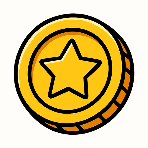 Coin.
In-Game asset.  2d.  High contrast.  No shadows