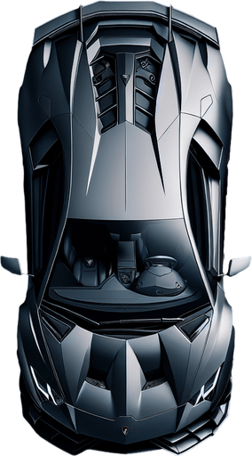 top down horizontal lamborghini.
Single Game Texture.  In-Game asset.  2d.  Blank background.  High contrast.  No shadows