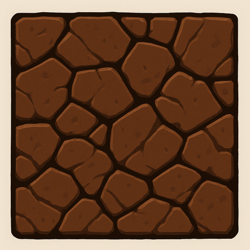 piso marron.
In-Game asset.  2d.  High contrast.  No shadows