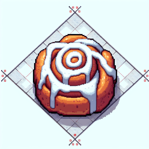 A cinnamon bun, viewed from above.
Single Game Texture. In-Game asset. 2d. Blank background. High contrast. No shadows.
