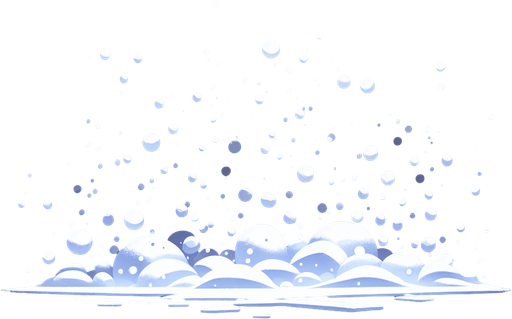 разлетелся снег, мультяшный.
Single Game Texture.  In-Game asset.  2d.  Blank background.  High contrast.  No shadows