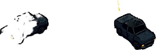 una calle muy ancha de un vecindario peligroso hecho con pixeles y la perspectiva desde el cielo
In-Game asset.  2d.  High contrast.  No shadows