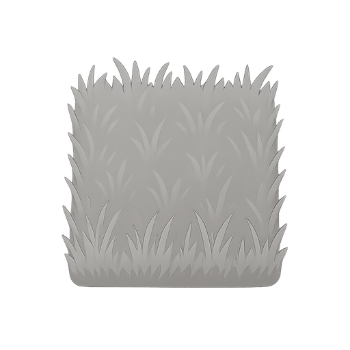 gray grass. No background. Transparent background. Blank background. No shadows. 2d. In-Game asset. flat