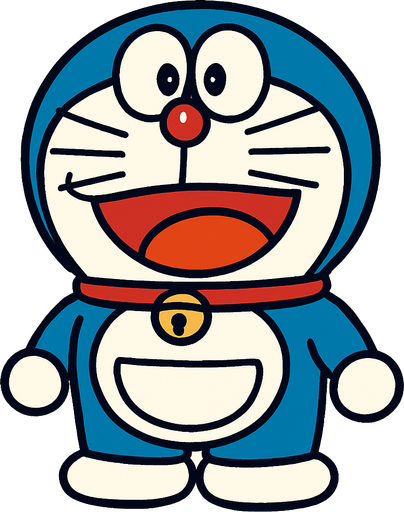 Doraemon full budy.
In-Game asset.  2d.  High contrast.  No shadows