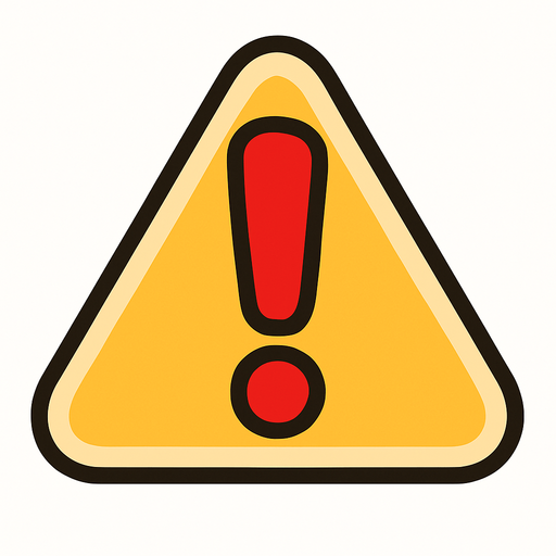 ünlem işareti kırmızı.
In-Game asset.  2d.  High contrast.  No shadows