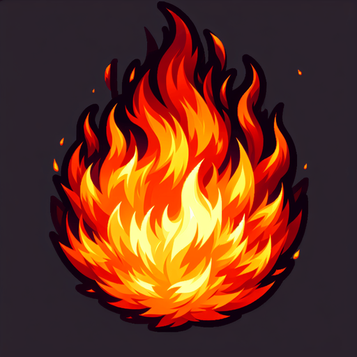 fire
Single Game Texture. In-Game asset. 2d. Blank background. High contrast. No shadows.