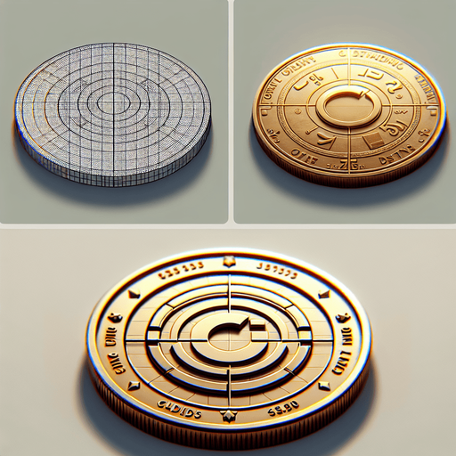A realistic coin.
Single Game Texture.  In-Game asset.  2d.  Blank background.  High contrast.  No shadows