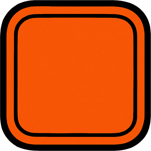 round edge square.
In-Game asset.  2d.  High contrast.  No shadows