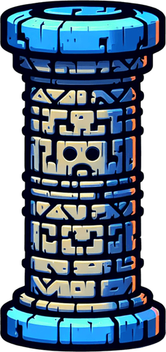 pillartop mg.
Single Game Texture.  In-Game asset.  2d.  Blank background.  High contrast.  No shadows