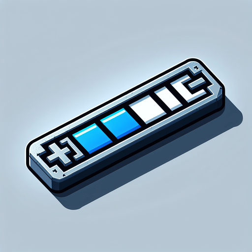 A power bar Single Game Texture. In-Game asset. 2d. Blank background. High contrast. No shadows.