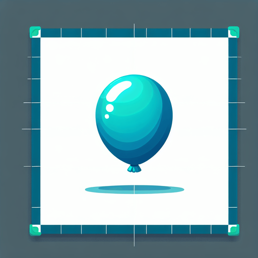 turkuaz renginde balon.
Single Game Texture.  In-Game asset.  2d.  Blank background.  High contrast.  No shadows