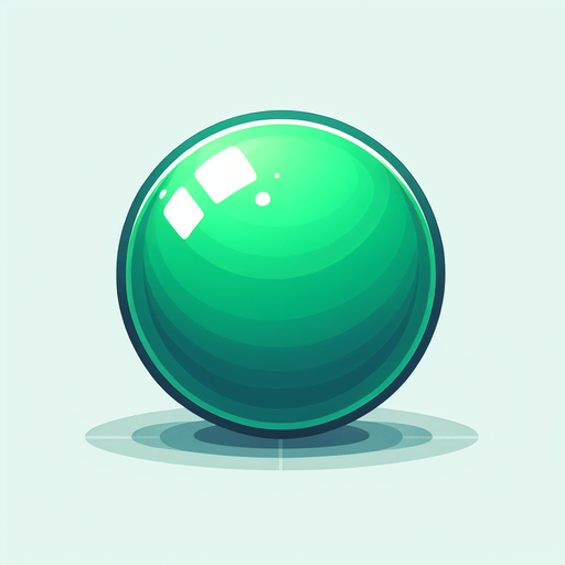 Ball for pop game plain green.
Single Game Texture. In-Game asset. 2d. Blank background. High contrast. No shadows.