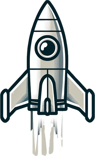 Rocket.
Single Game Texture. In-Game asset. 2d. Blank background. High contrast. No shadows.