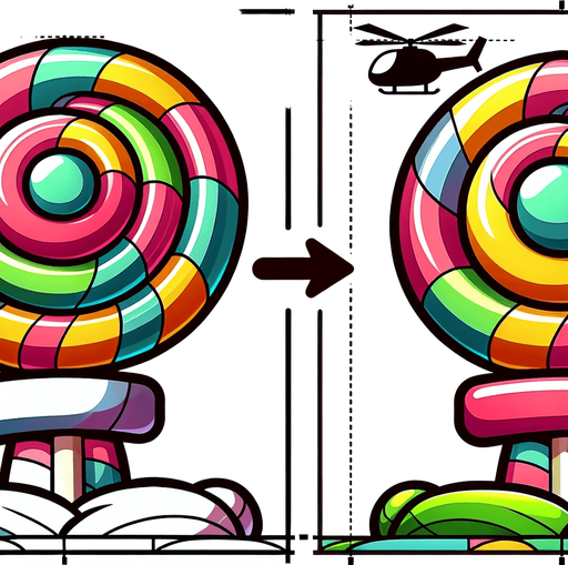 Create a cartoon-style lollipop tower as an obstacle in a helicopter game. The tower should look like a giant stacked swirl lollipop with a stick base, colorful stripes, and a playful vibe. Use bold outlines and a candy theme..
Single Game Texture.  In-Game asset.  2d.  Blank background.  High contrast.  No shadows