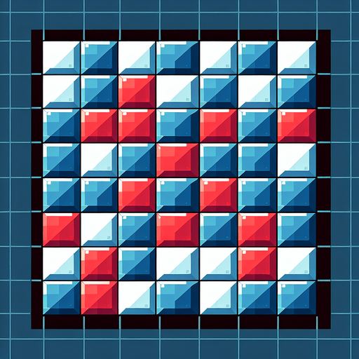 tile red and blu.
Single Game Texture.  In-Game asset.  2d.  Blank background.  High contrast.  No shadows