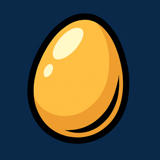 Egg.
In-Game asset.  2d.  High contrast.  No shadows