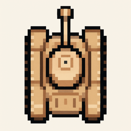 skin color tank pixel art top down.
In-Game asset.  2d.  High contrast.  No shadows