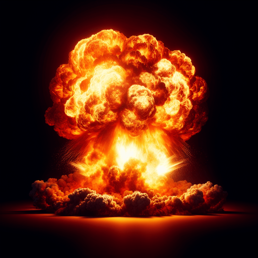 Big explosion..
High contrast.  No shadows