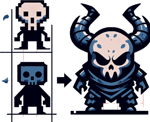 An image where a player can consider it a real enemy.
Single Game Texture. In-Game asset. 2d. Blank background. High contrast. No shadows.