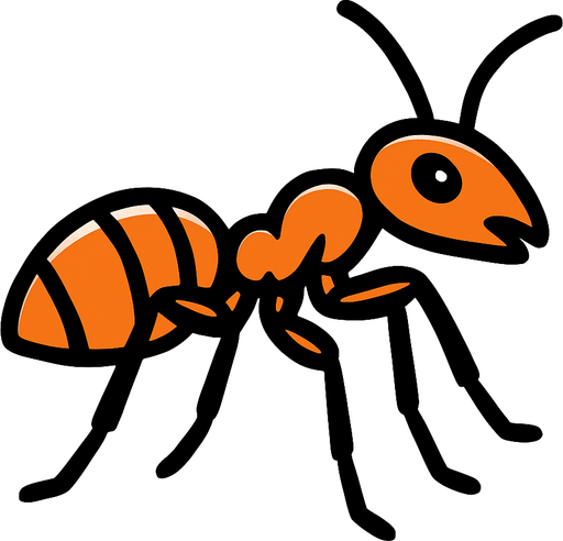 Ant.
In-Game asset.  2d.  High contrast.  No shadows