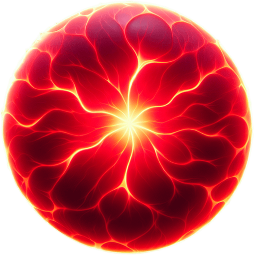 Single Game Texture. In-Game asset. 2d. A ball of red plasma No shadows..
Single Game Texture. In-Game asset. 2d. Blank background. High contrast. No shadows.