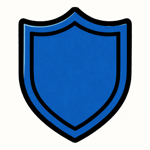Escudo azul.
In-Game asset.  2d.  High contrast.  No shadows